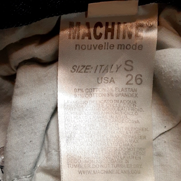 MACHINE NOUVELLE MODE SKIRT STRETCH 97% COTTON 3% SPANDEX Size 26 WOMENS Blue - Picture 9 of 9